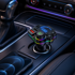 JOIRIDE® Bluetooth FM odašiljač za automobil, bežični prijenos glazbe, brzo punjenje za 2 uređaja, pojačanje basa i RGB osvjetljenje | FMONIC